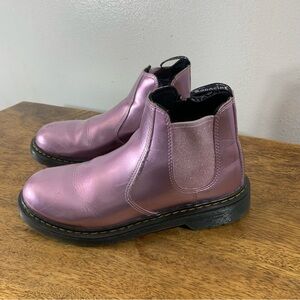 Dr. Martens Metallic Pink Chelsea Ankle Boots